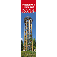 obrázek Rozhledny severu Čech 2024 – „ledničkový“ měsíční (trhací kalendář s magnetem a dirkou na zavěšení)