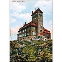 obrázek Ještěd – původní stavba, remake staré pohlednice