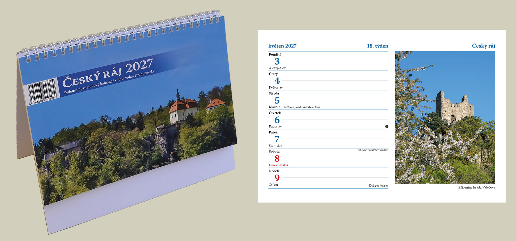 obrázek Český ráj 2027 – stolní týdenní 